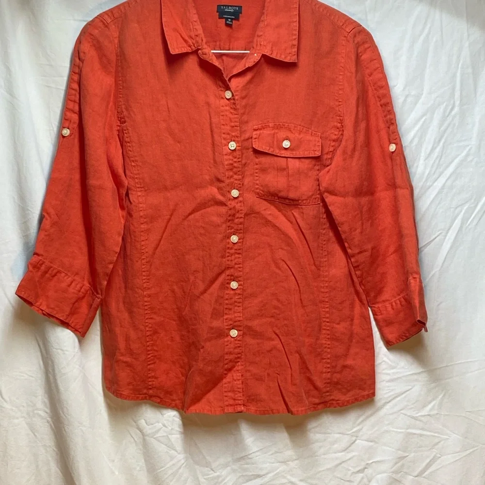 Talbot’s Irish Linen Blouse - Picture 2 of 4